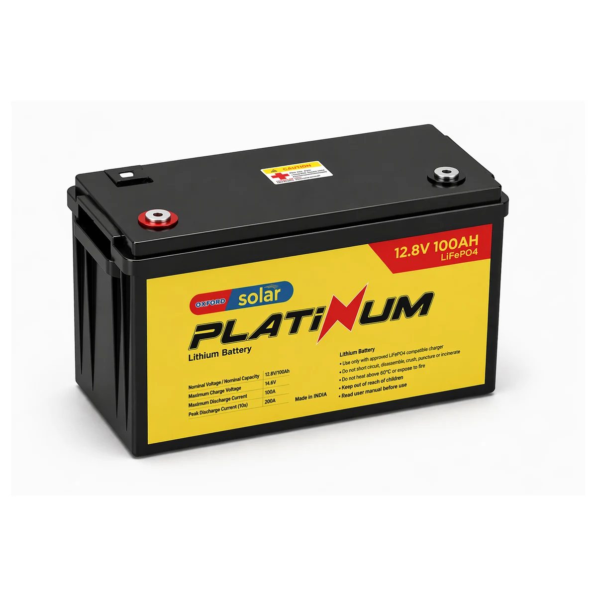 CHLORIDE SOLAR PLATINUM LITHIUM 12V 100AH BATTERY, product photograph