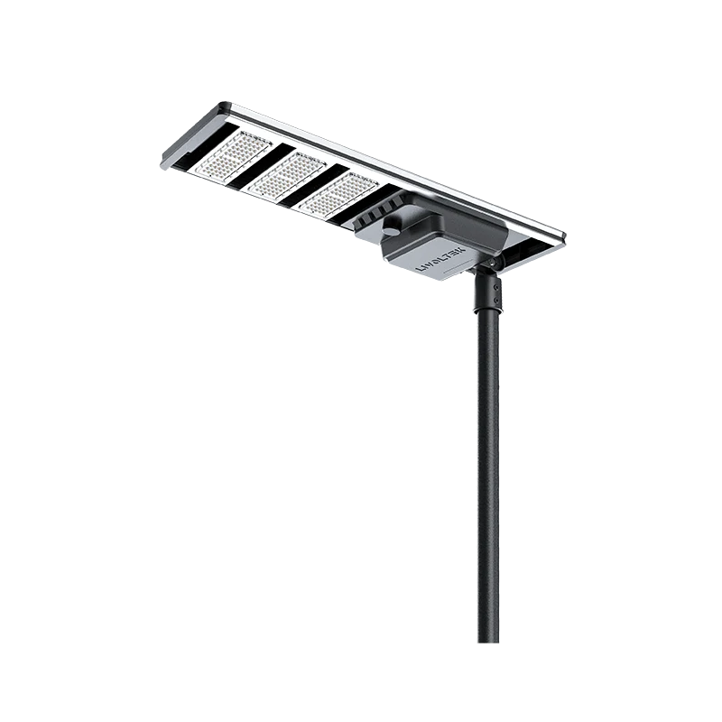 Hexing All-in-One Solar Street Light 40W (N) — pole-mounted view (official series photograph)